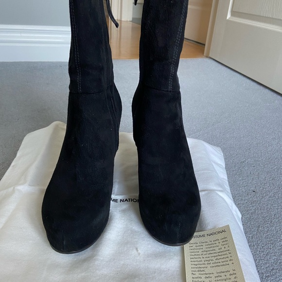 Black suede boots size 37 - Picture 3 of 11